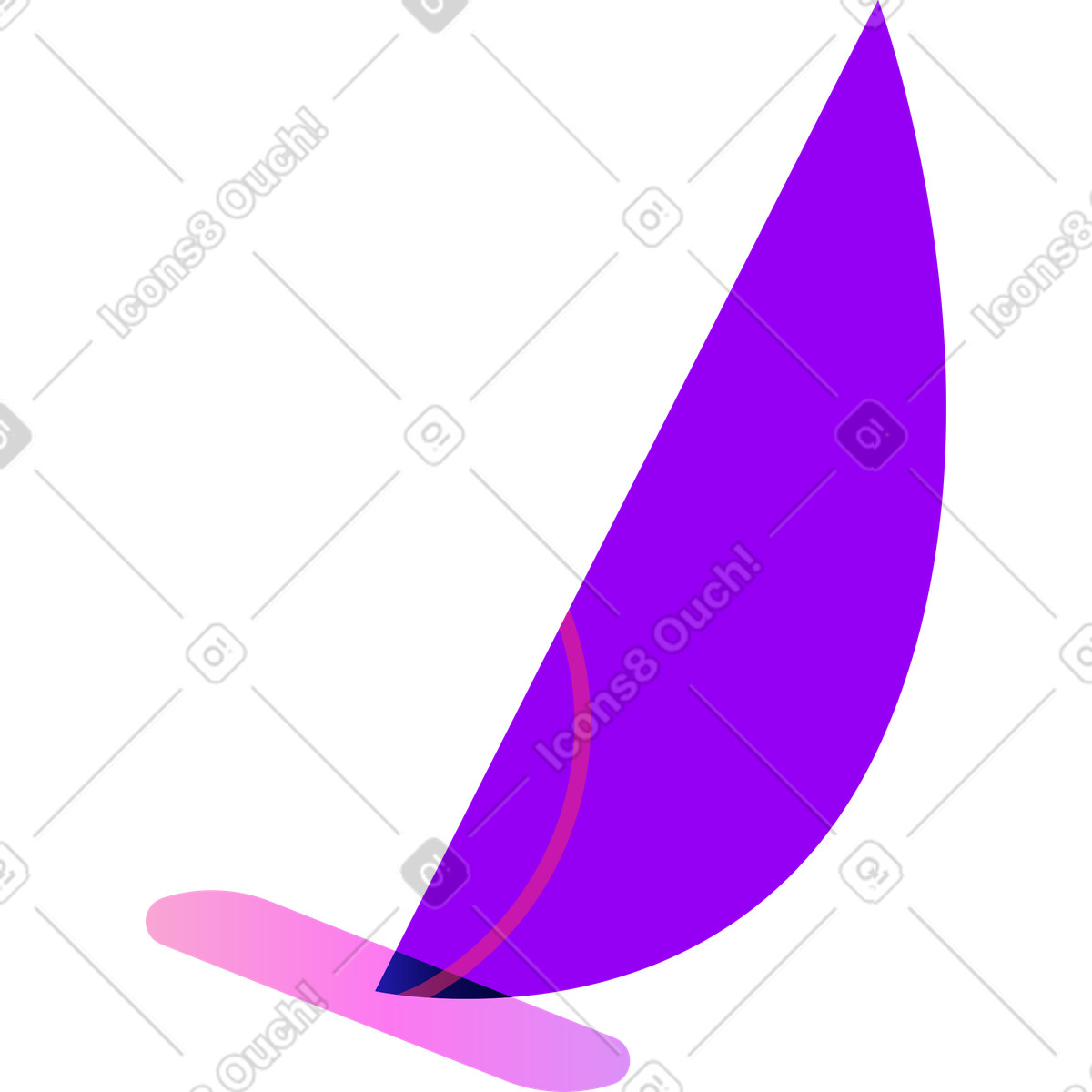 Surfbrett-Illustration im Mix-Stil als Download in PNG, SVG
