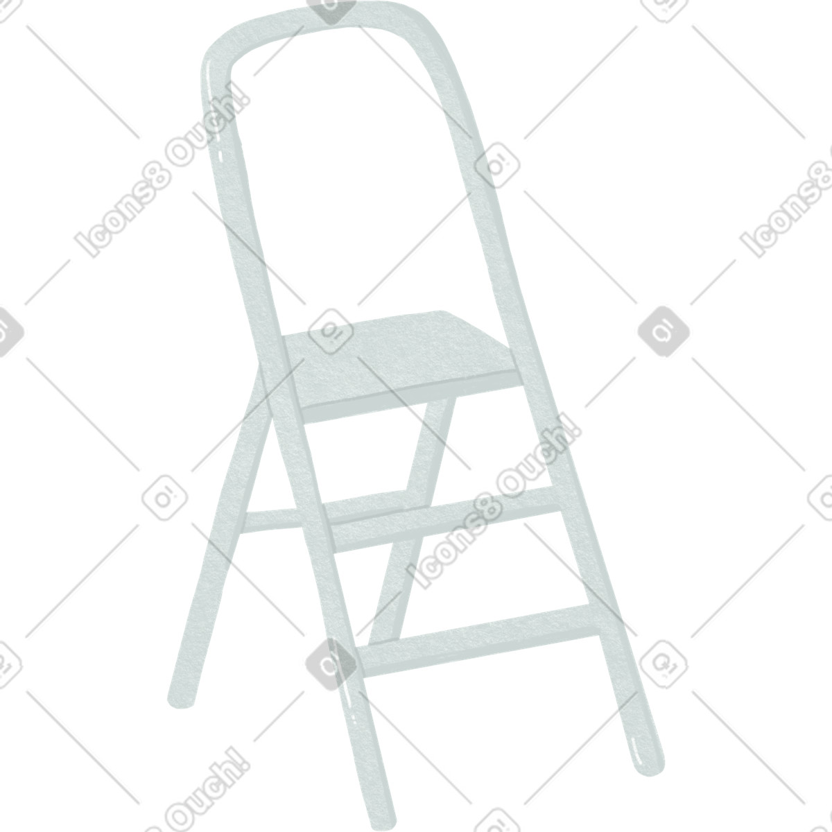 Stepladder white-Illustration im Goose-Stil als Download in PNG, SVG