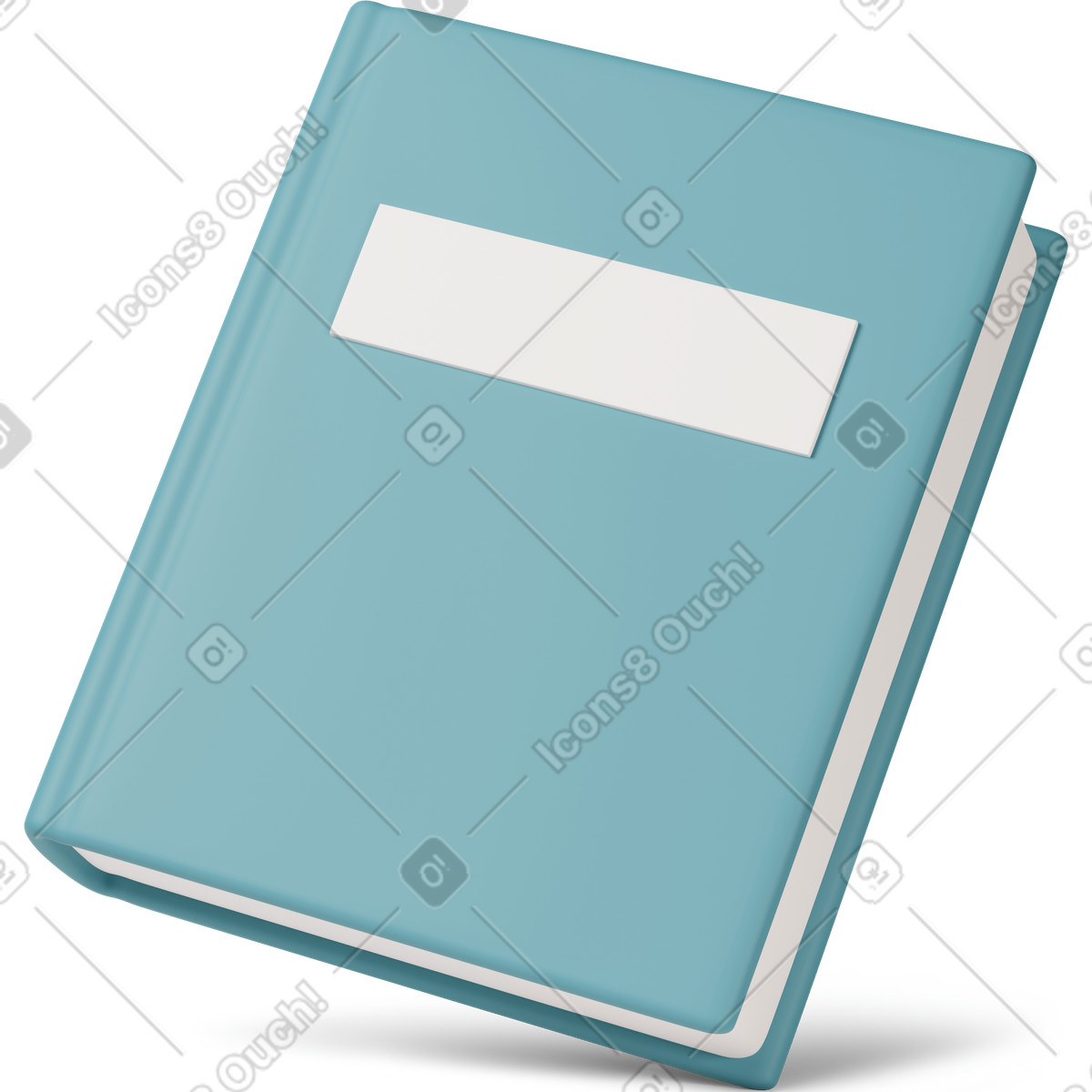 Blue book illustration in 3D Casual life style download in PNG, SVG