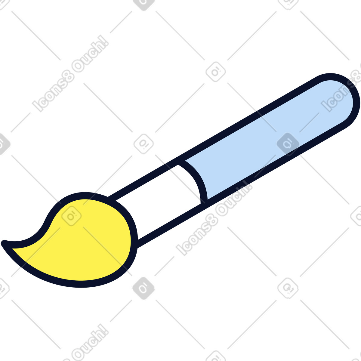 Ilustración Cepillo en estilo Flexy a descargar en PNG y SVG