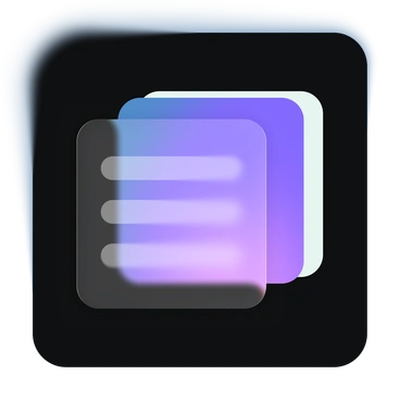 Three layered rectangles with a gradient effect - Void style illustration