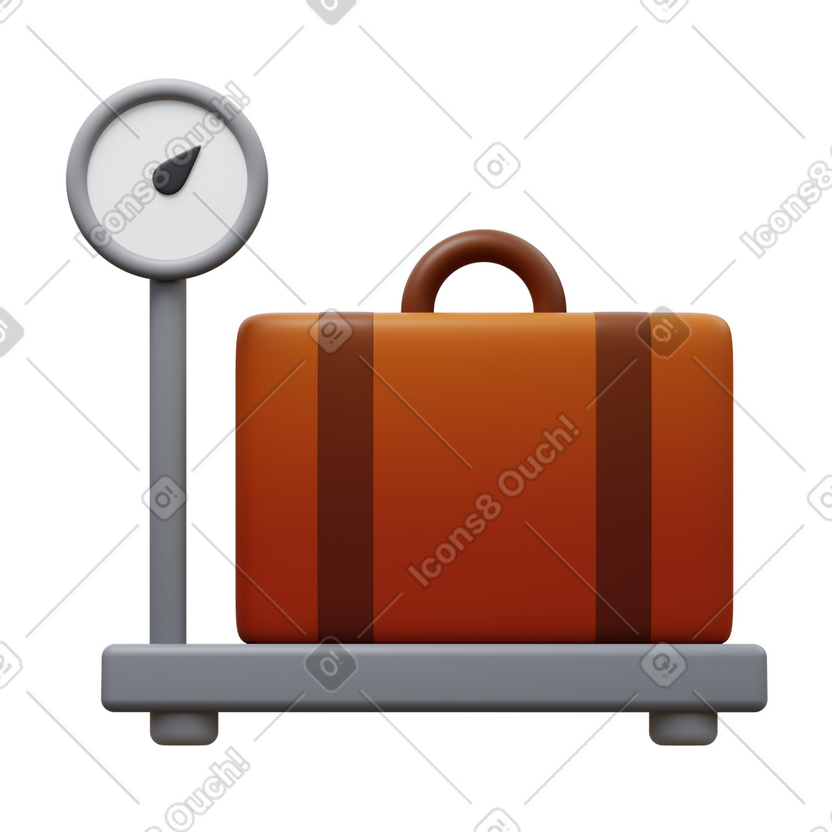 Baggage weight-Illustration im 3D Fluency-Stil als Download in PNG, SVG