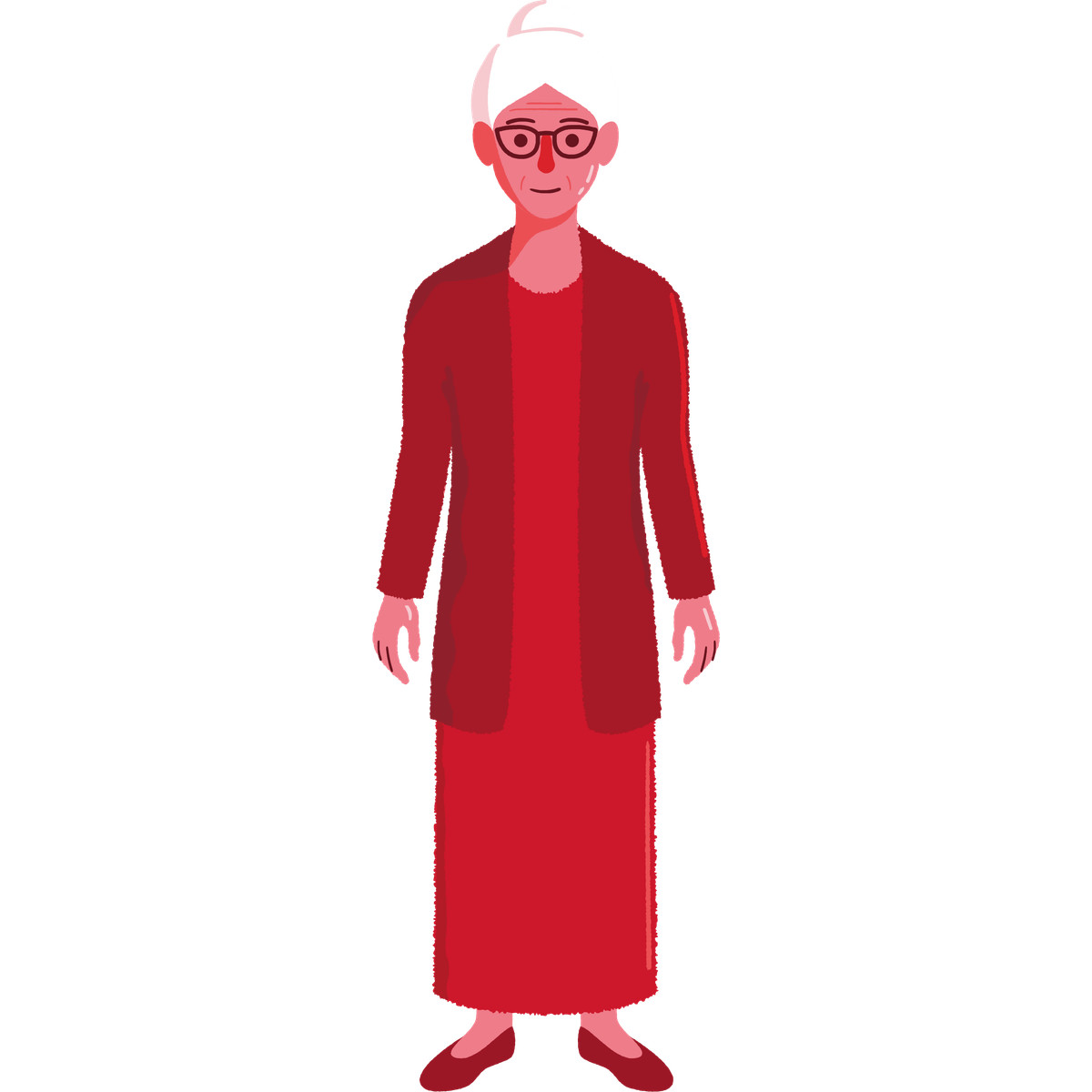 Cherry スタイルの Old woman のイラストをPNG、SVG形式でダウンロード