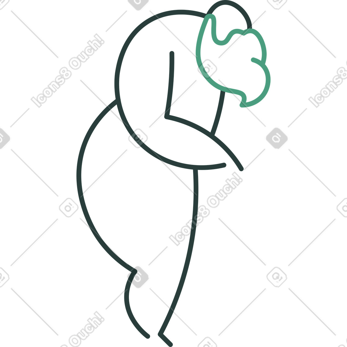 Grandfather standing illustration depicting a warm scene in clipart PNG SVG GIF