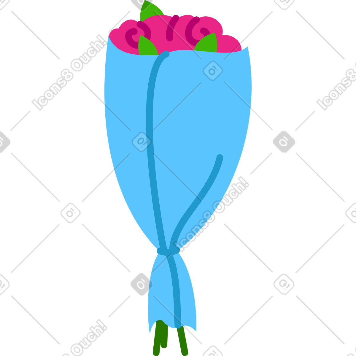Blumenstrauß-Illustration im Active-Stil als Download in PNG, SVG