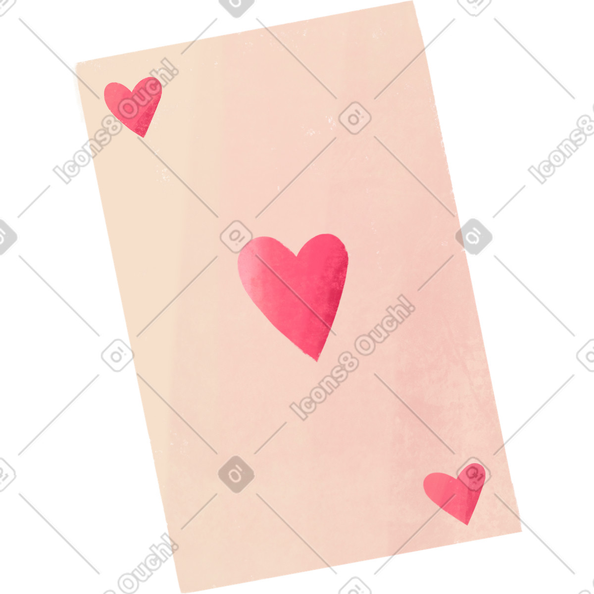 Bonbon スタイルの Playing card of hearts のイラストをPNG、SVG形式でダウンロード