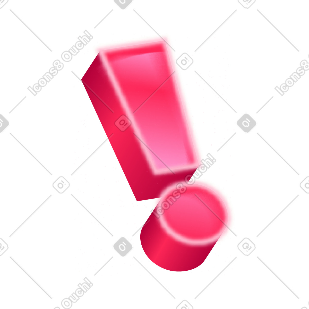 Exclamation mark illustration in PNG, SVG