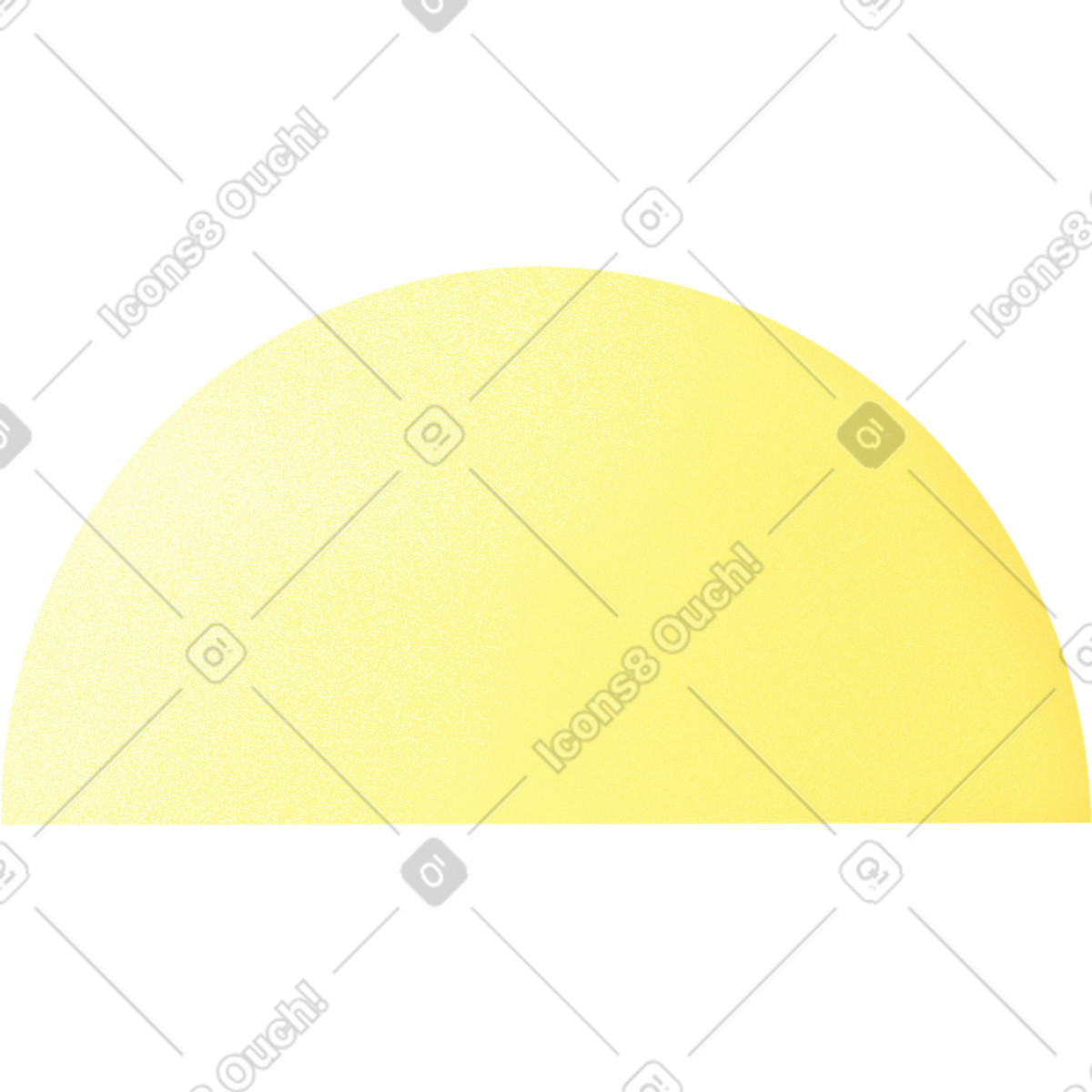 Gelber halbkreis-Illustration im Joy-Stil als Download in PNG, SVG