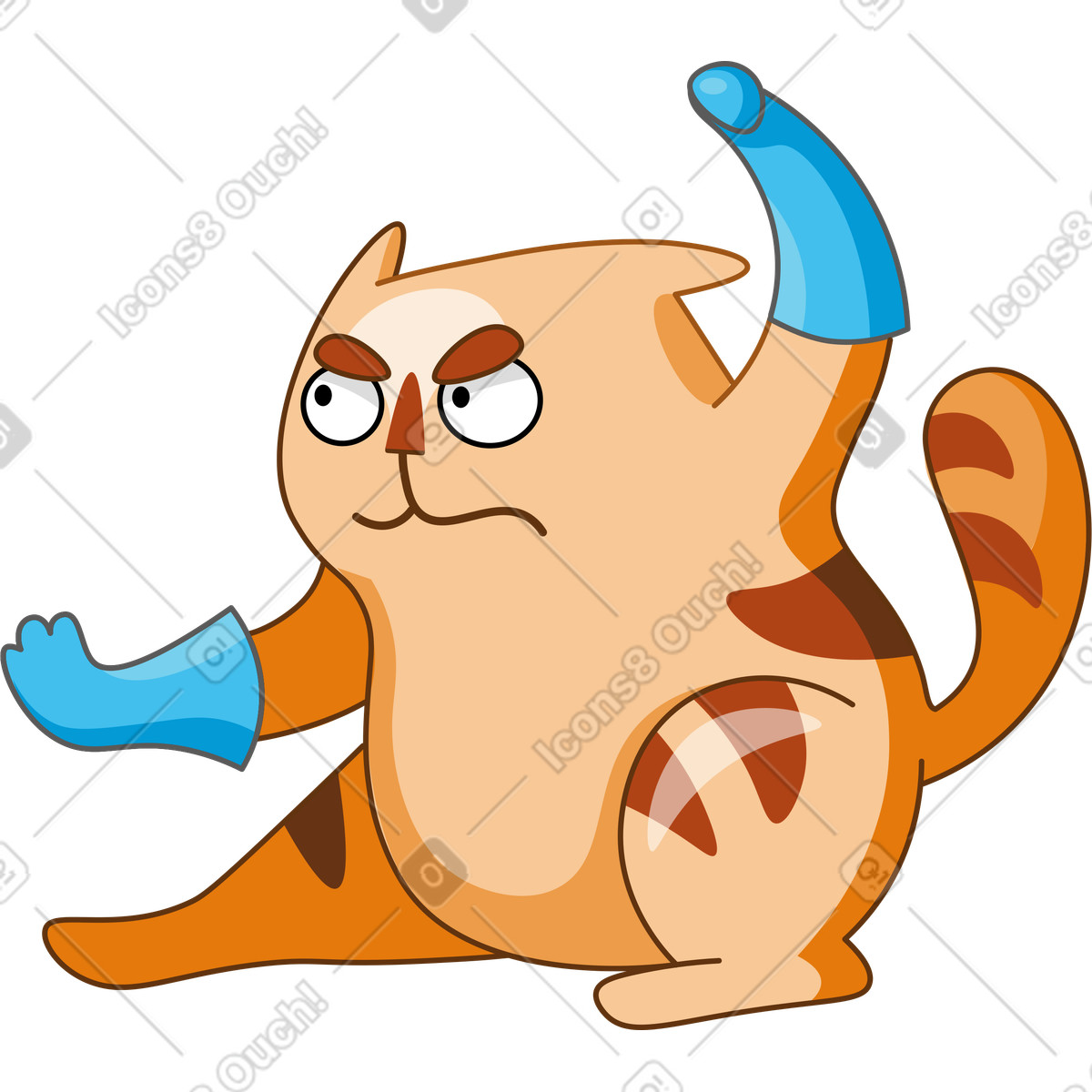 Иллюстрация Кошка в стиле Kitekat — скачать в форматах PNG, SVG