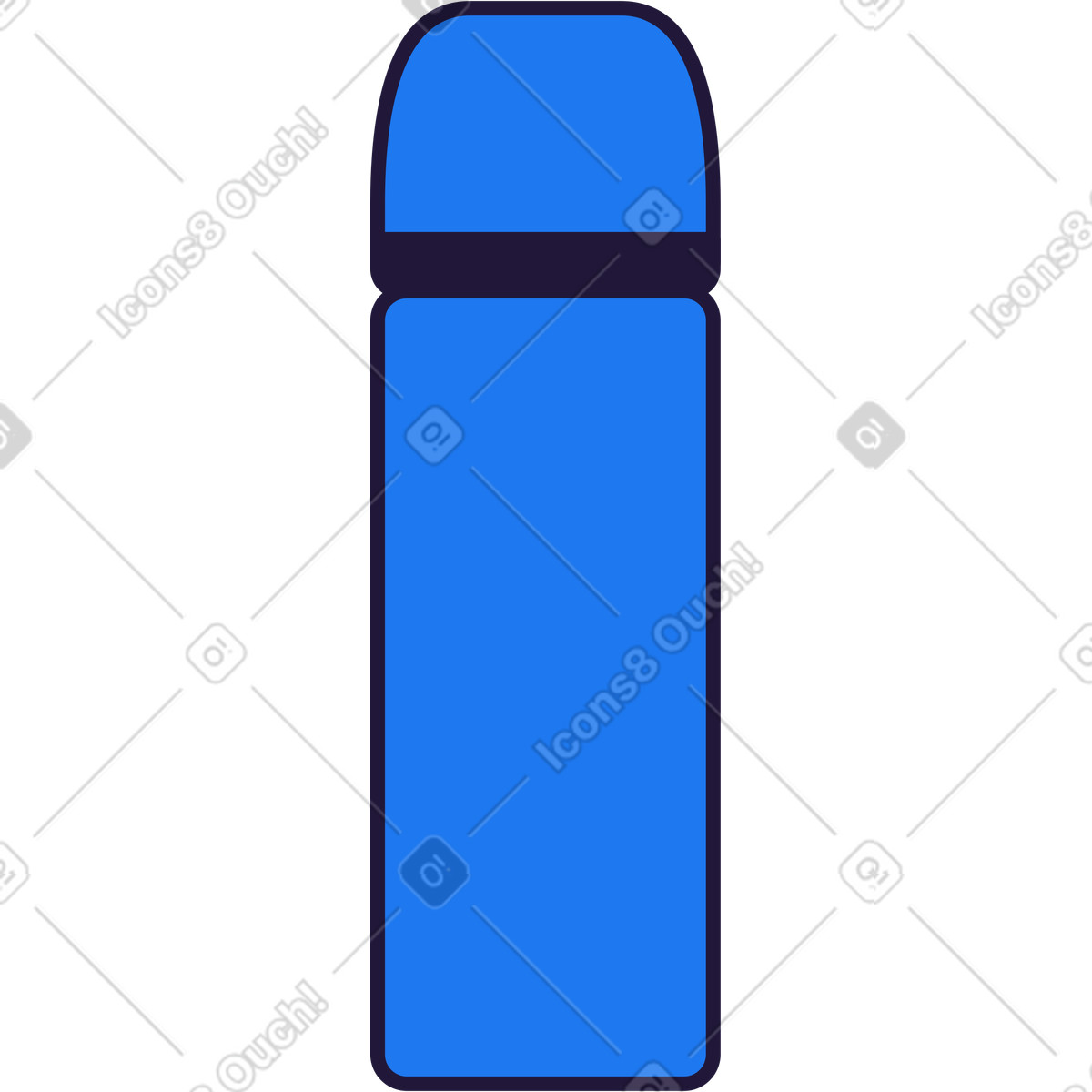Ilustración Thermos en estilo Conifer a descargar en PNG y SVG