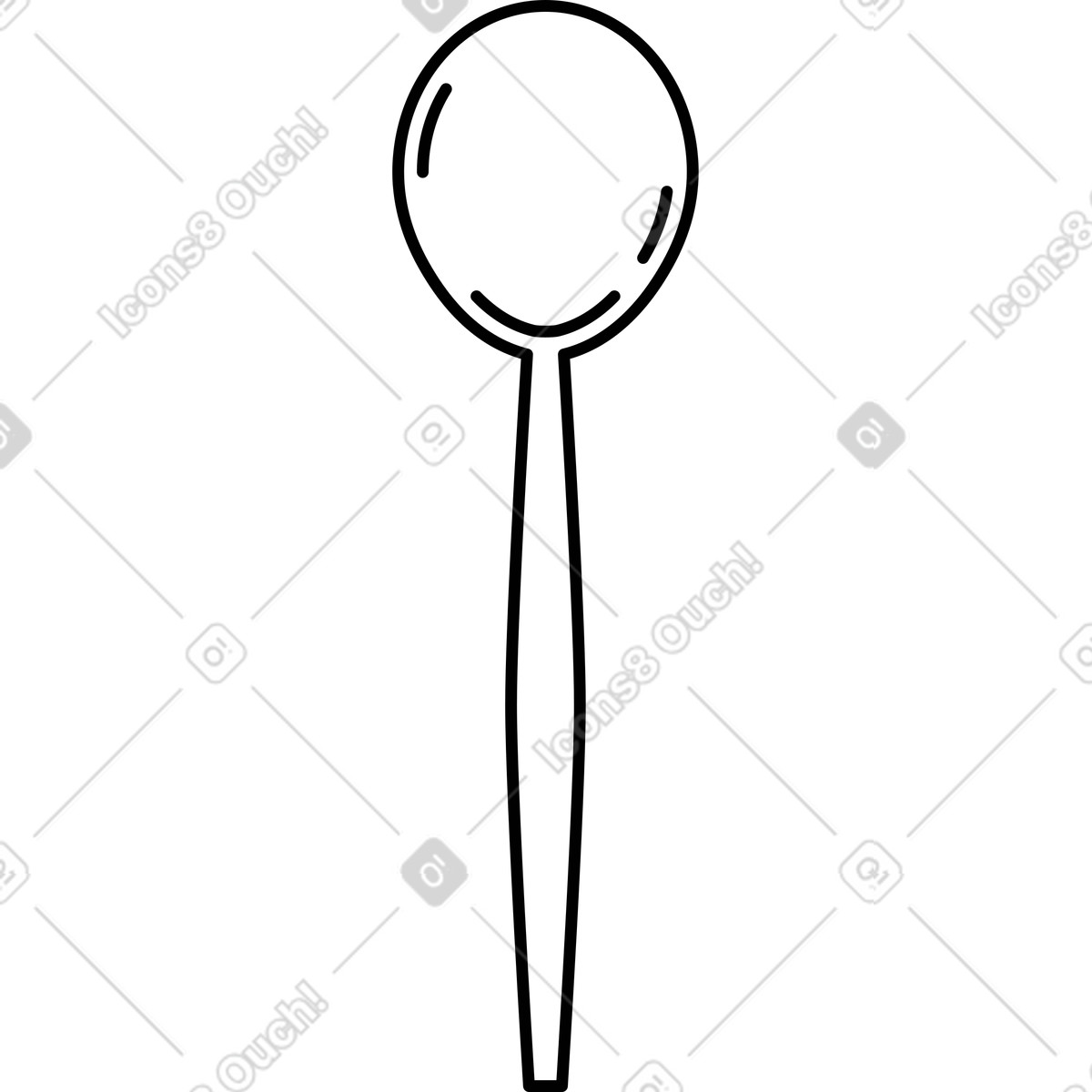 Spoon illustration in Ruby style download in PNG, SVG