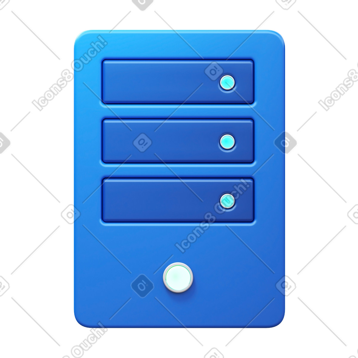 3D Fluency スタイルの Server のイラストをPNG、SVG形式でダウンロード