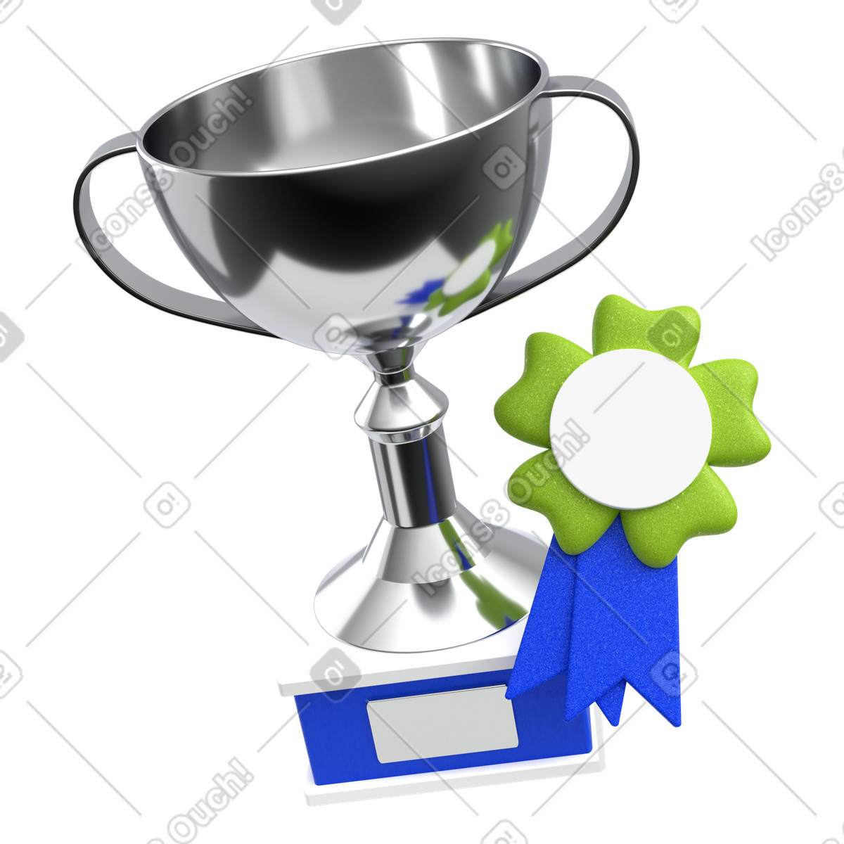 Leadership award achievement symbol illustration featuring a success trophy clipart for accomplishments