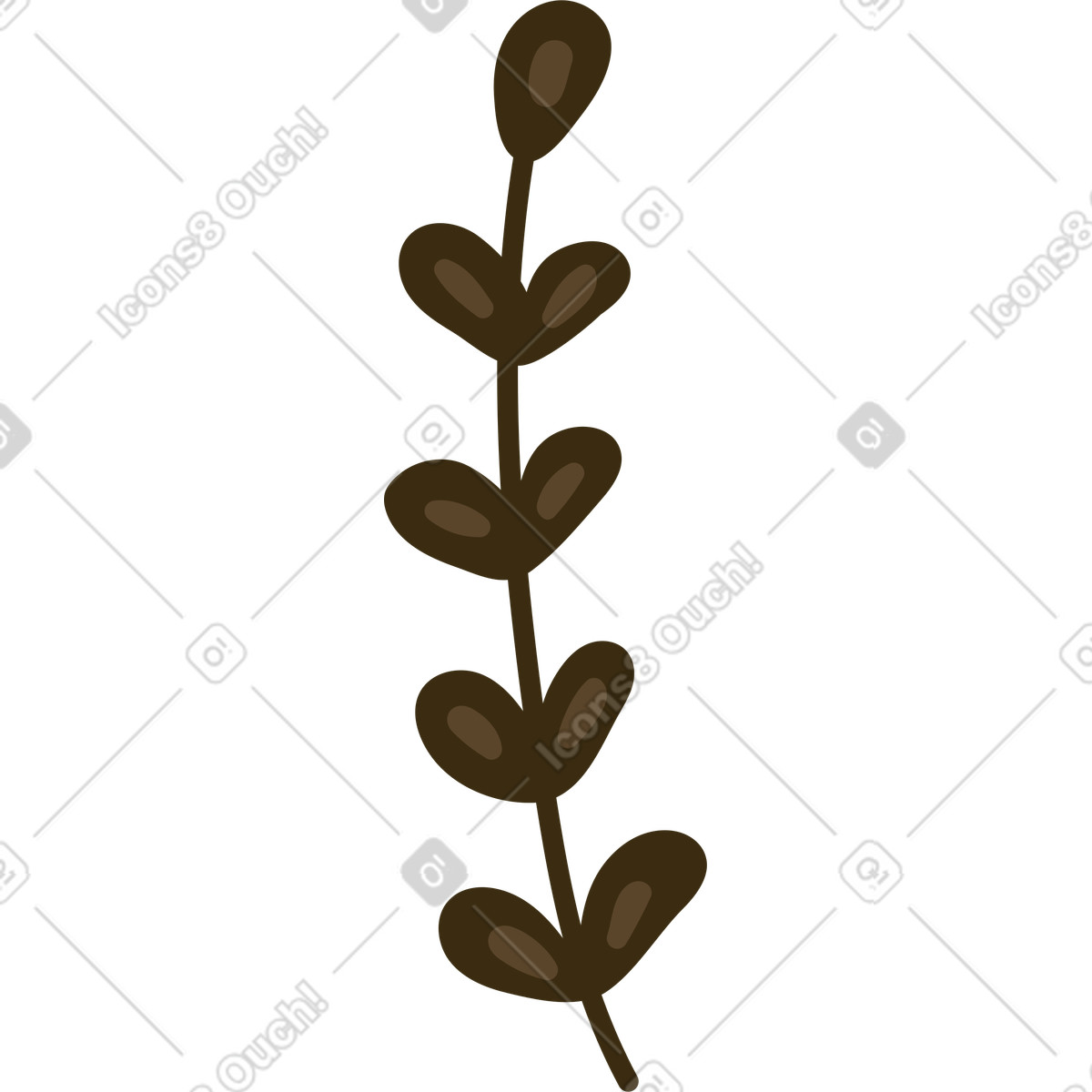 Pflanze-Illustration im Arabica-Stil als Download in PNG, SVG