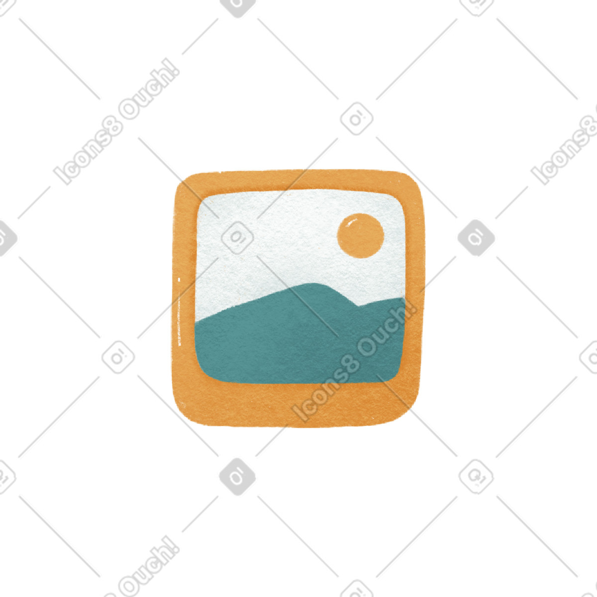 Иллюстрация Picture of the mountains в стиле Woolly — скачать в форматах PNG, SVG
