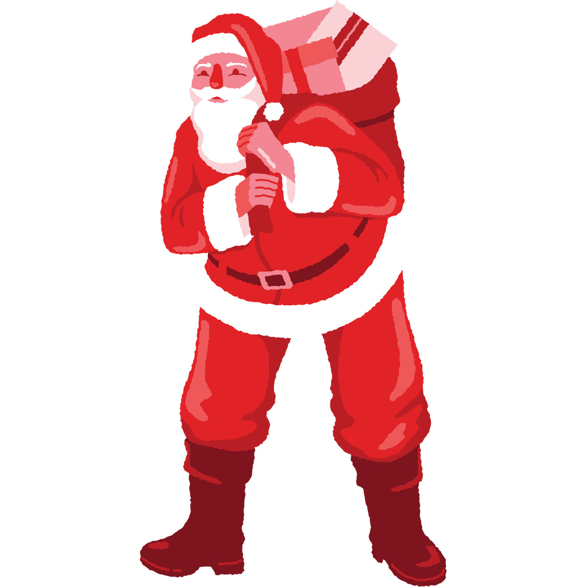 Illustration Santa with presents dans le style Cherry à télécharger aux formats PNG, SVG