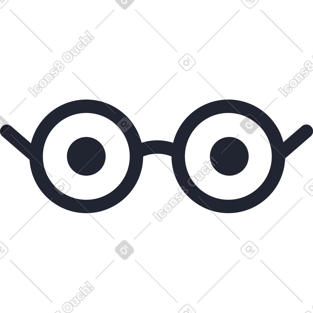 Augen mit brille-Illustration im Pablita-Stil als Download in PNG, SVG