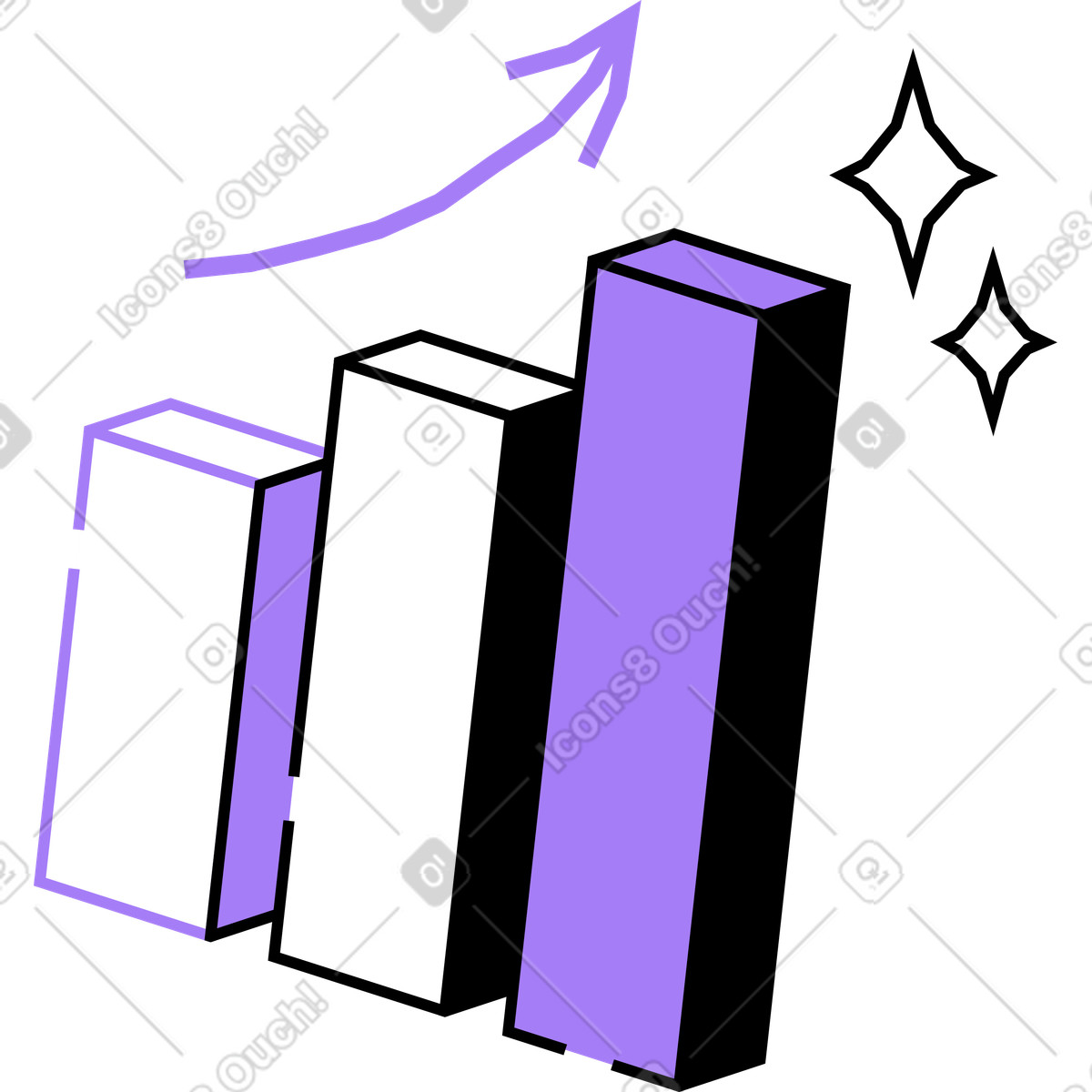 Chart illustration in PNG, SVG