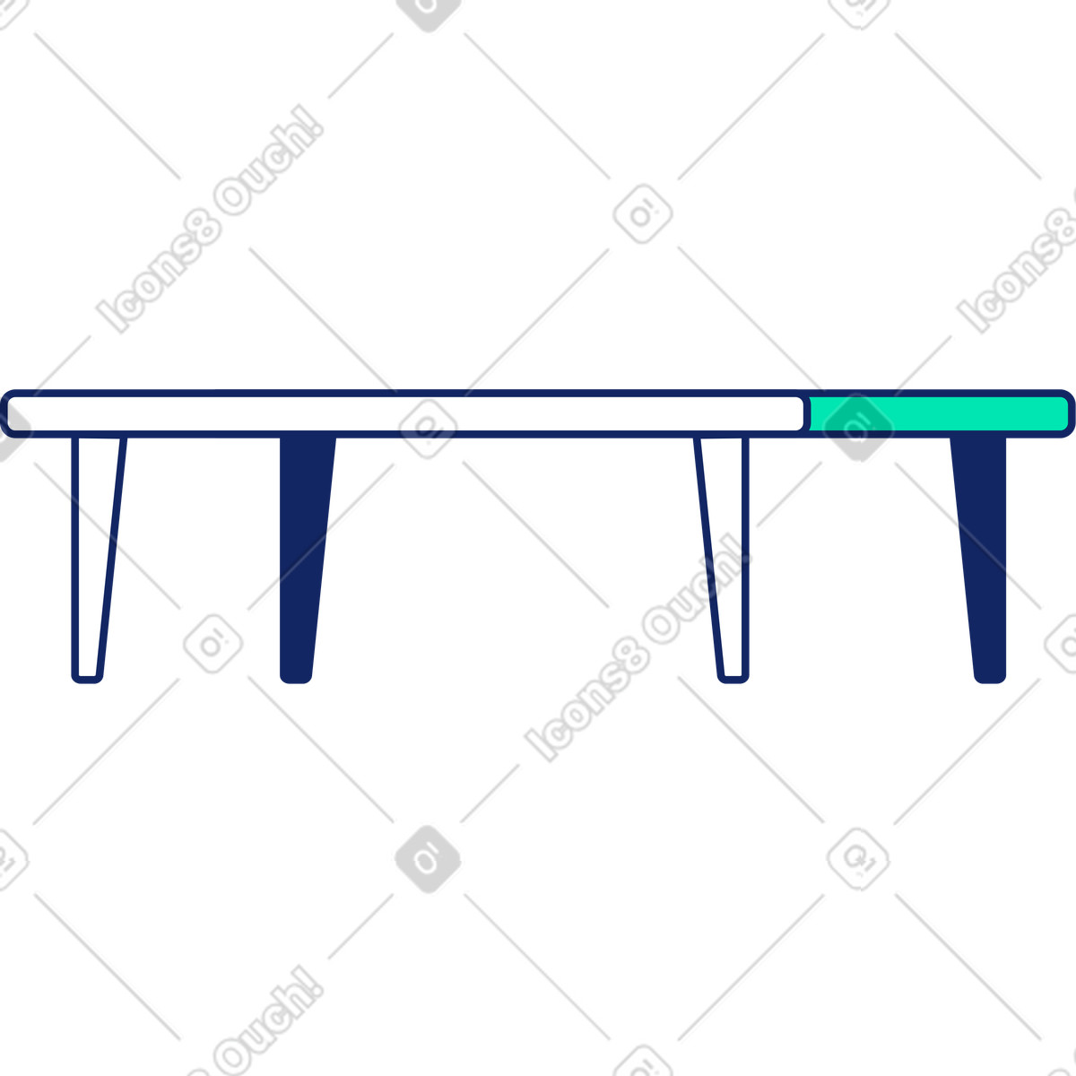 Office desk illustration in Cyborg style download in PNG, SVG