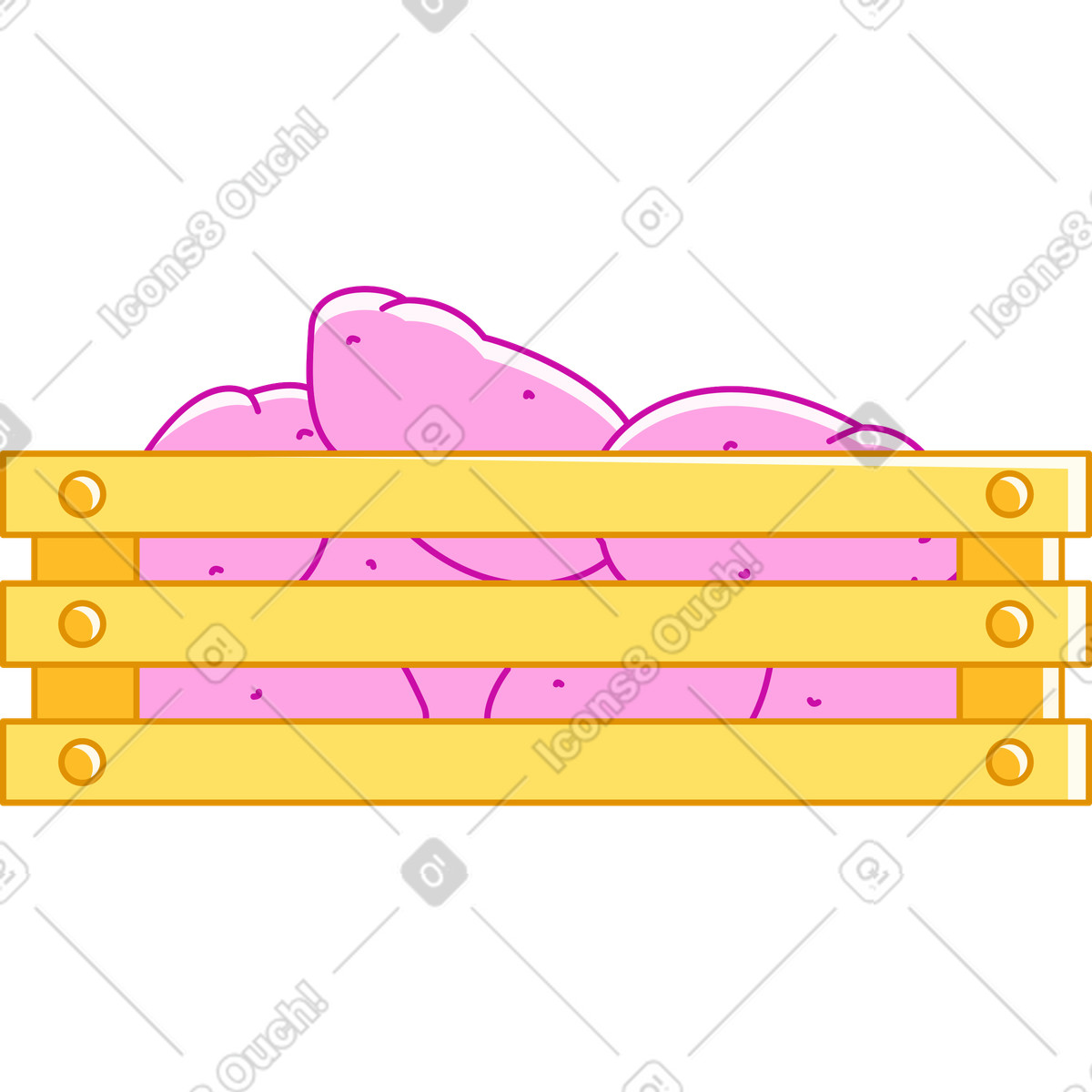 Potato box illustration featuring clipart in PNG, SVG, GIF