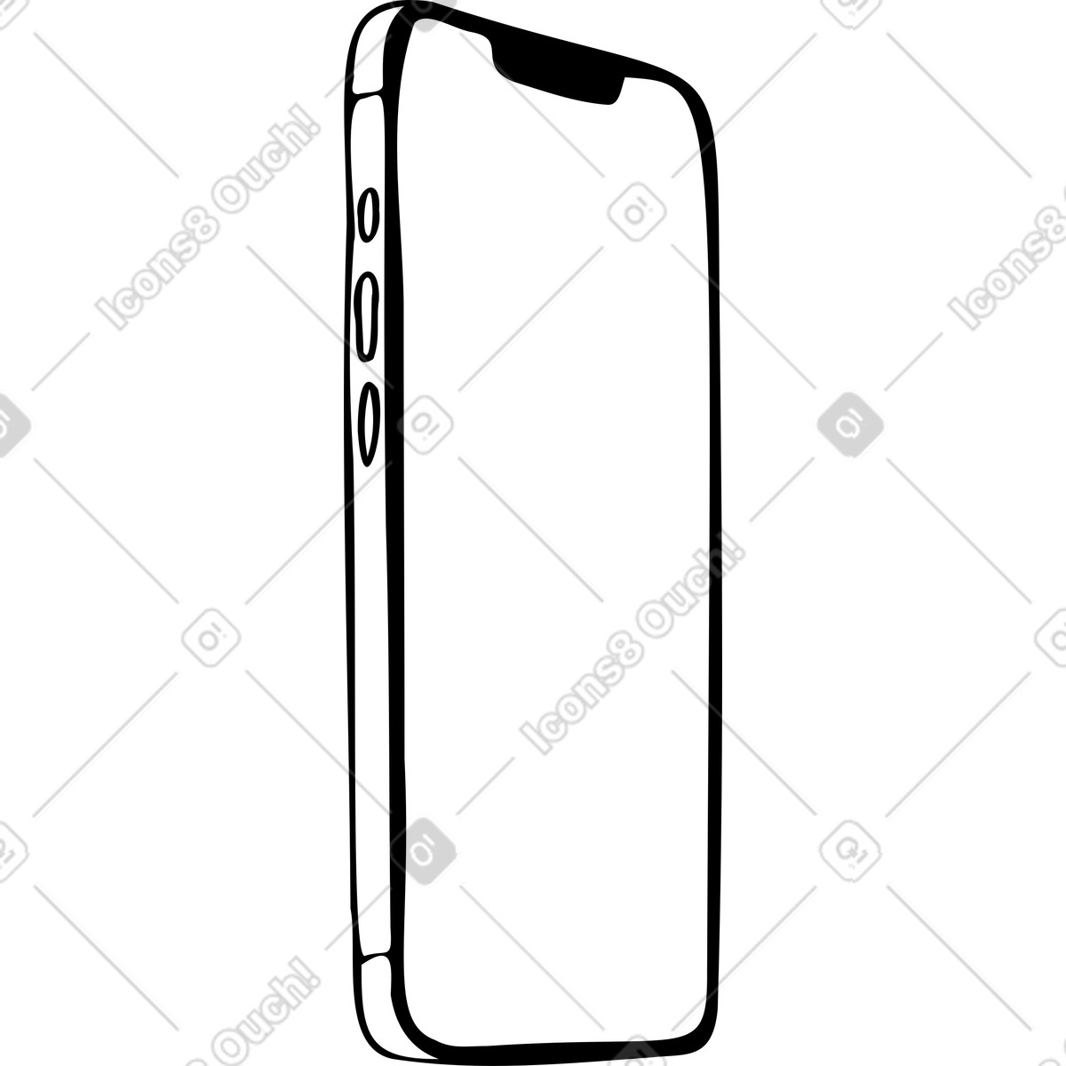 Marks スタイルの Iphone 前面 のイラストをPNG、SVG形式でダウンロード