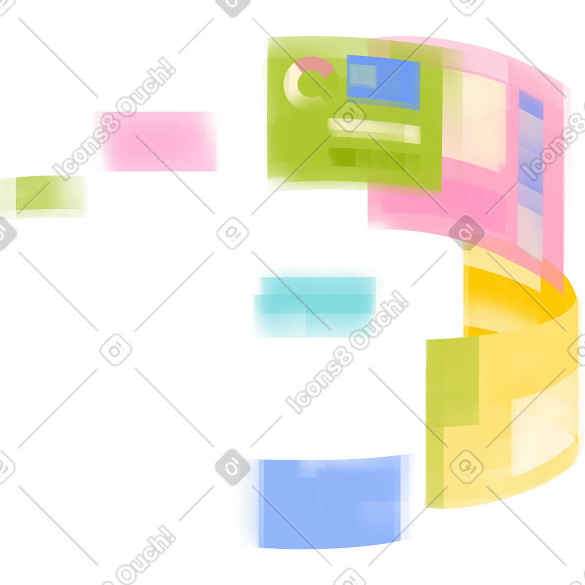 Ilustración Screens en estilo Dynamic a descargar en PNG y SVG