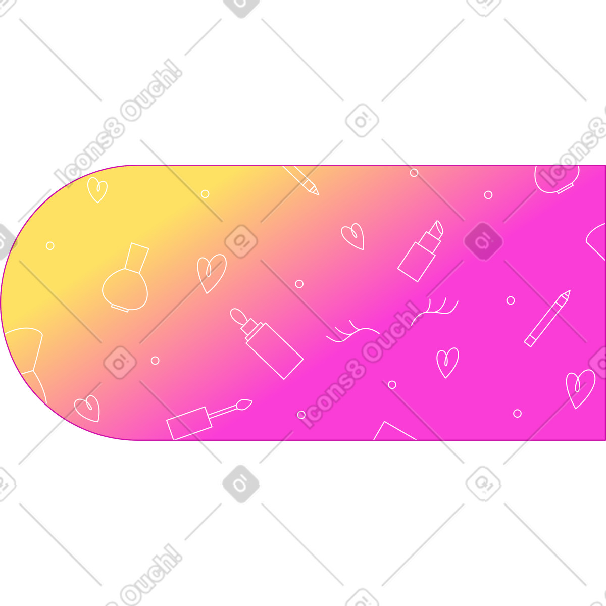 下载 Rainbow 风格的 粉色背景美女 插画，支持 PNG、SVG 格式