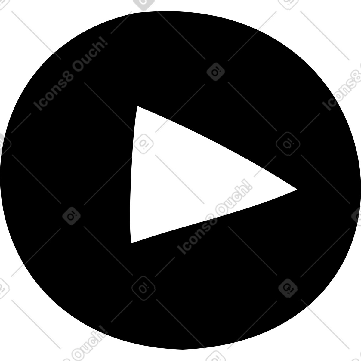 Ilustración Icono de reproductor video en estilo Journal a descargar en PNG y SVG