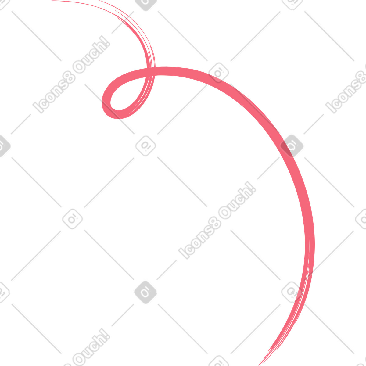 Grey swirl line for decorative corner divider illustrazione in stile Grain scarica in PNG, SVG