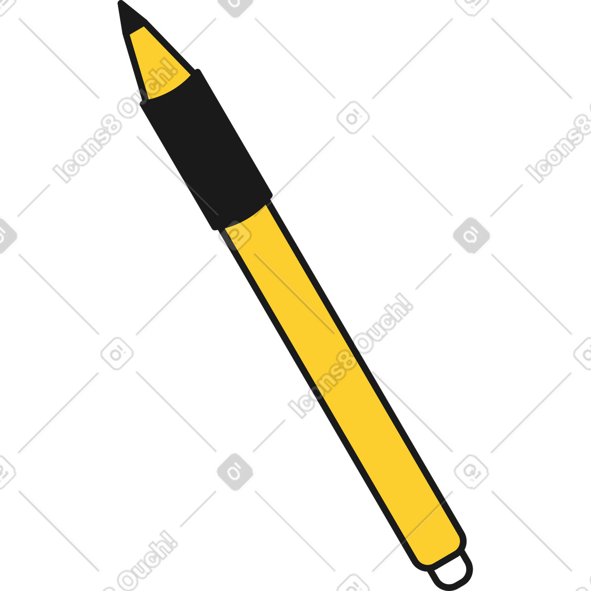 Ilustración Lápiz automático con borrador en estilo Taxi a descargar en PNG y SVG