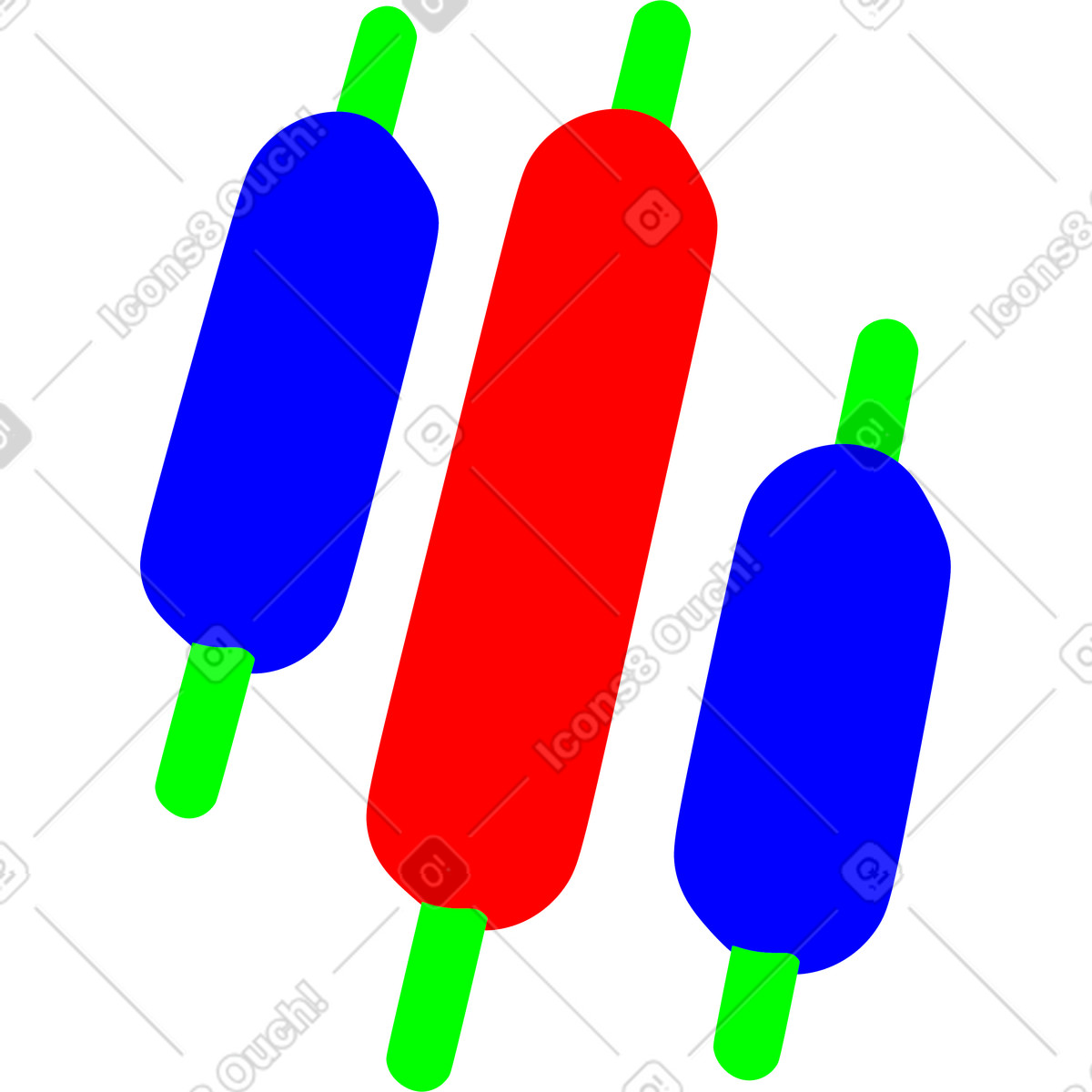 3D Casual life スタイルの Micro candlestick chart のイラストをPNG、SVG形式でダウンロード
