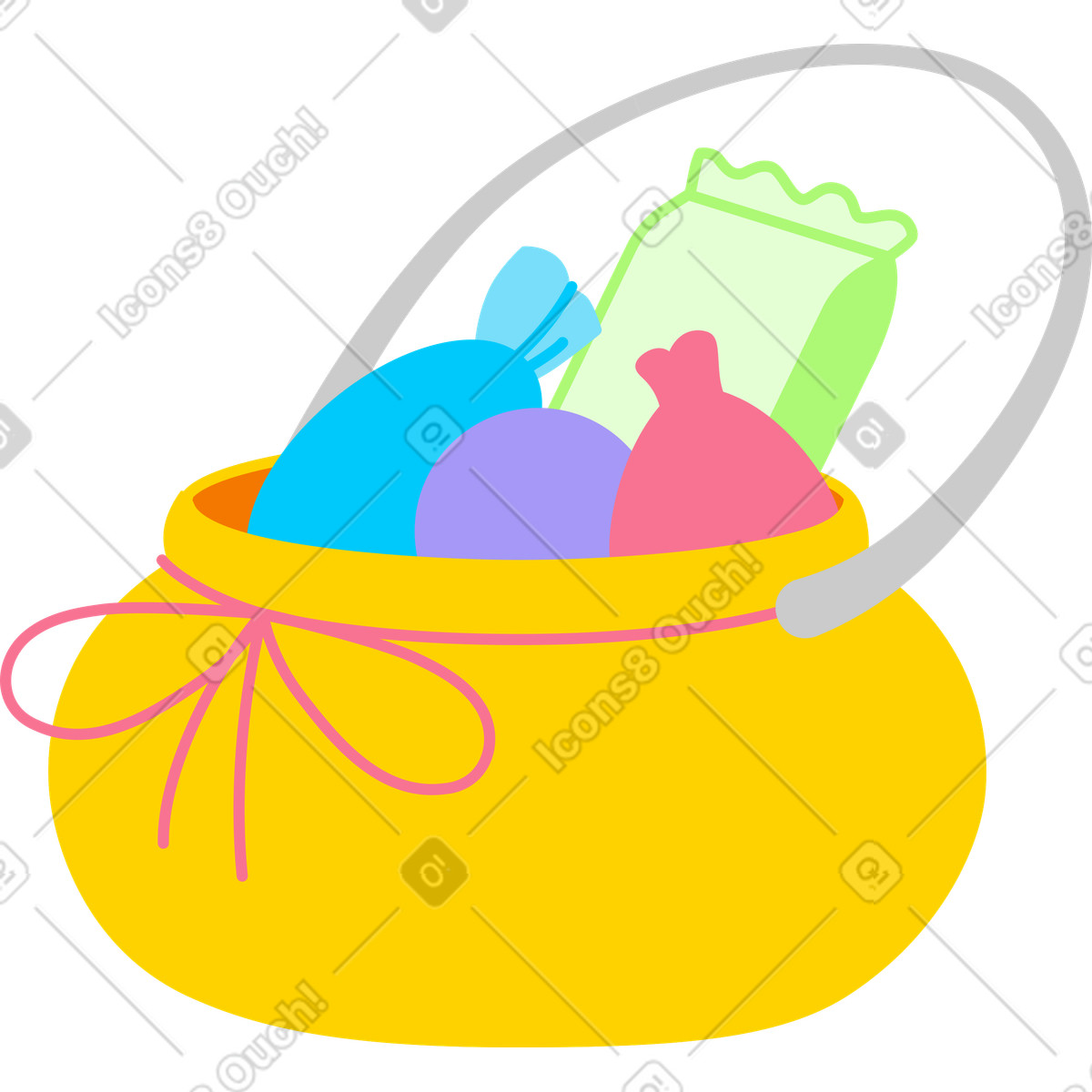 下载 Giggle 风格的 节日糖果碗 插画，支持 PNG、SVG 格式