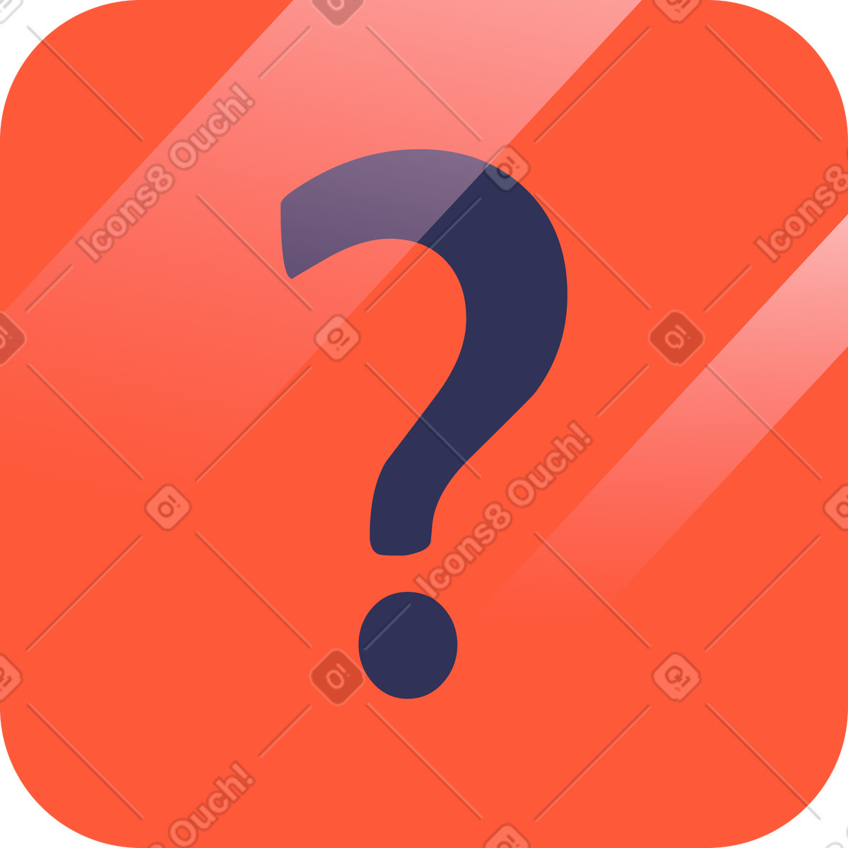 Question mark icon illustration in Beam style download in PNG, SVG