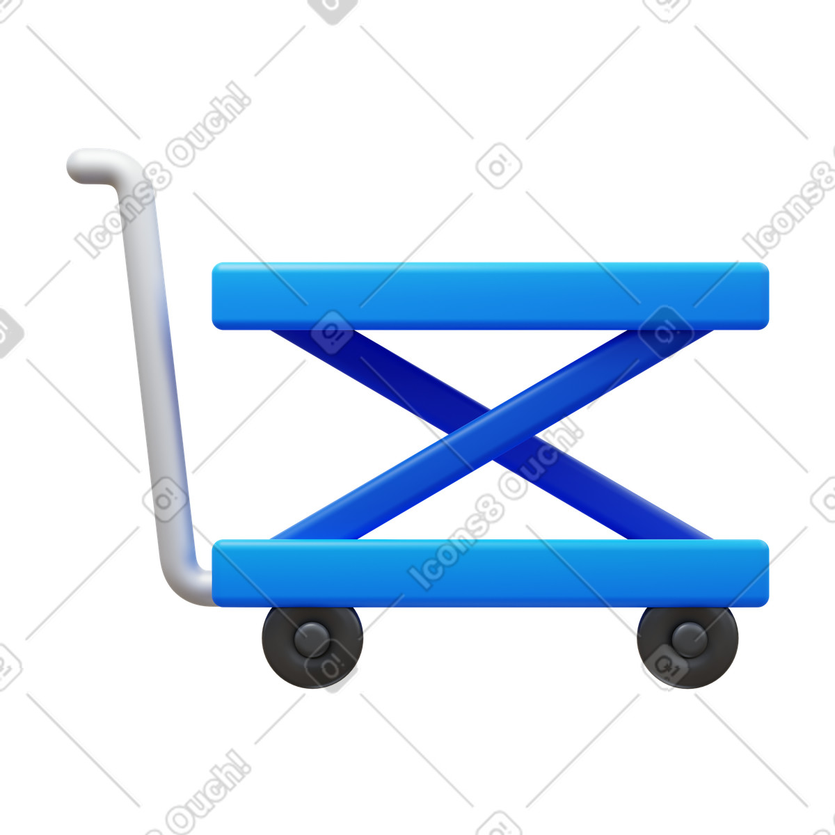 下载 3D Fluency 风格的 Trolley 插画，支持 PNG、SVG 格式