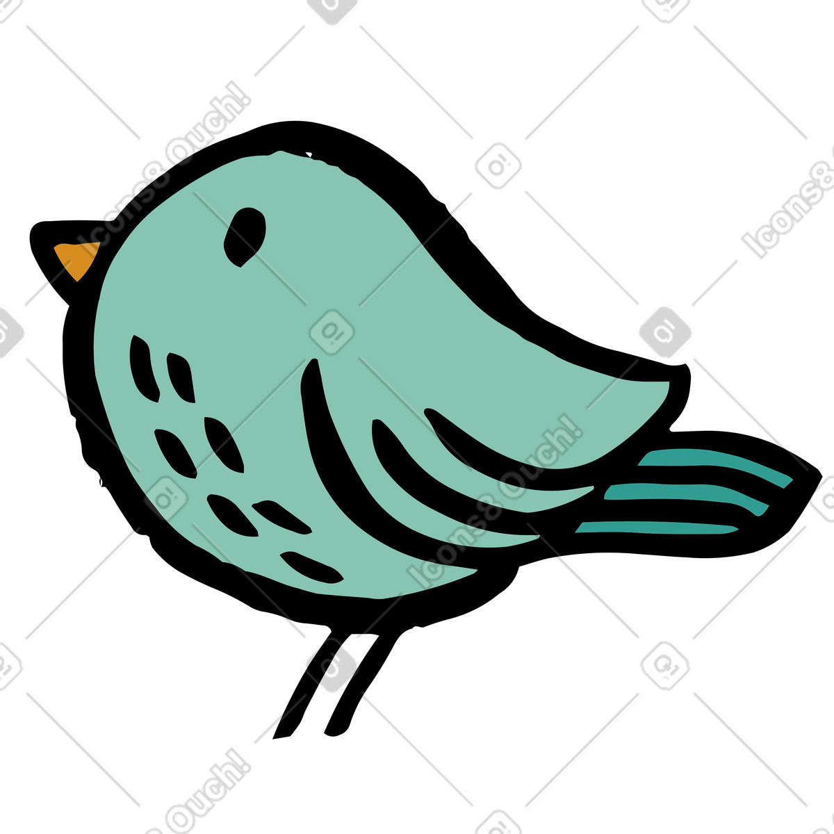 下载 Scandi 风格的 小绿鸟 插画，支持 PNG、SVG 格式