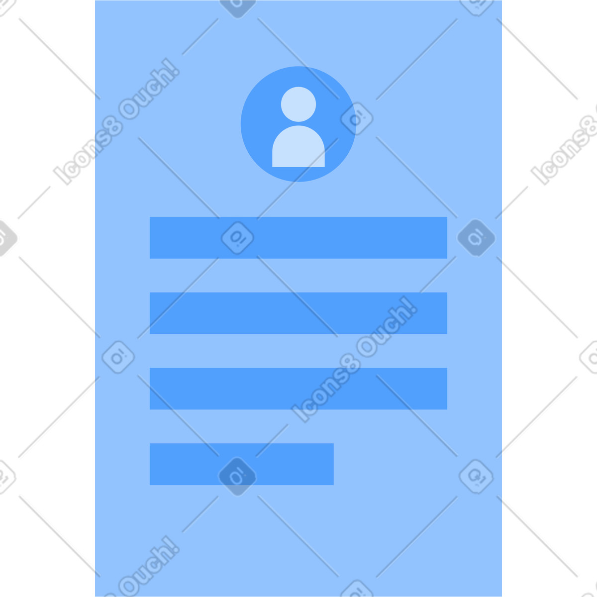 Resume cover letter illustration in Urban style download in PNG, SVG