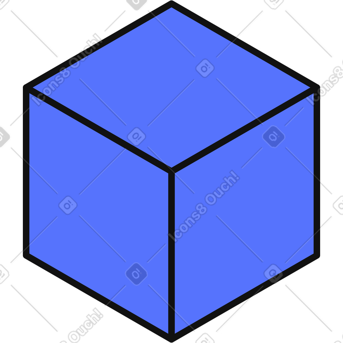 Ilustração de Cube geometric shape for mathematics education and geometry learning materials em no estilo Main para baixar em PNG, SVG