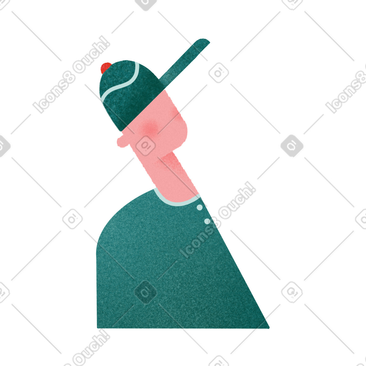 Ilustração de Entregador em no estilo Willowy para baixar em PNG, SVG