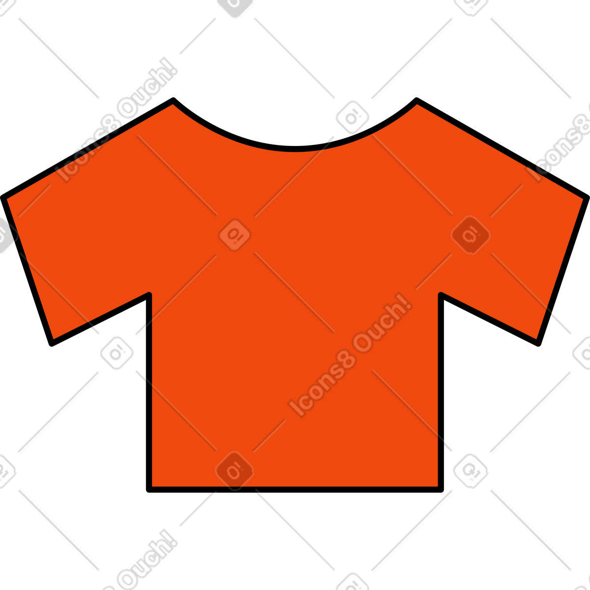 Rotes t-shirt-Illustration im Bloom-Stil als Download in PNG, SVG