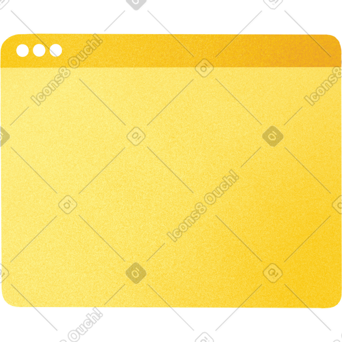 Willowy 스타일의 Yellow browser screen 일러스트레이션 PNG, SVG 다운로드