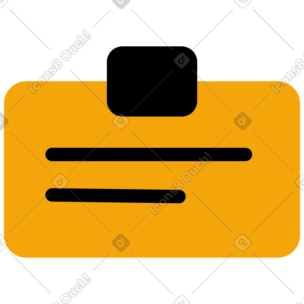 Иллюстрация Желтый значок с текстом в PNG и SVG