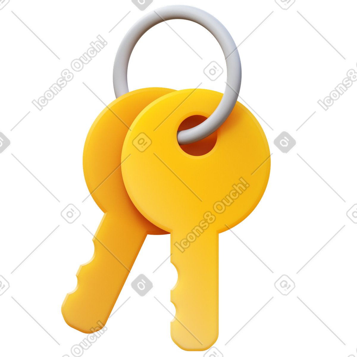 Bunch of keys animated illustration in 3D Fluency style download in GIF, Lottie (JSON), AE