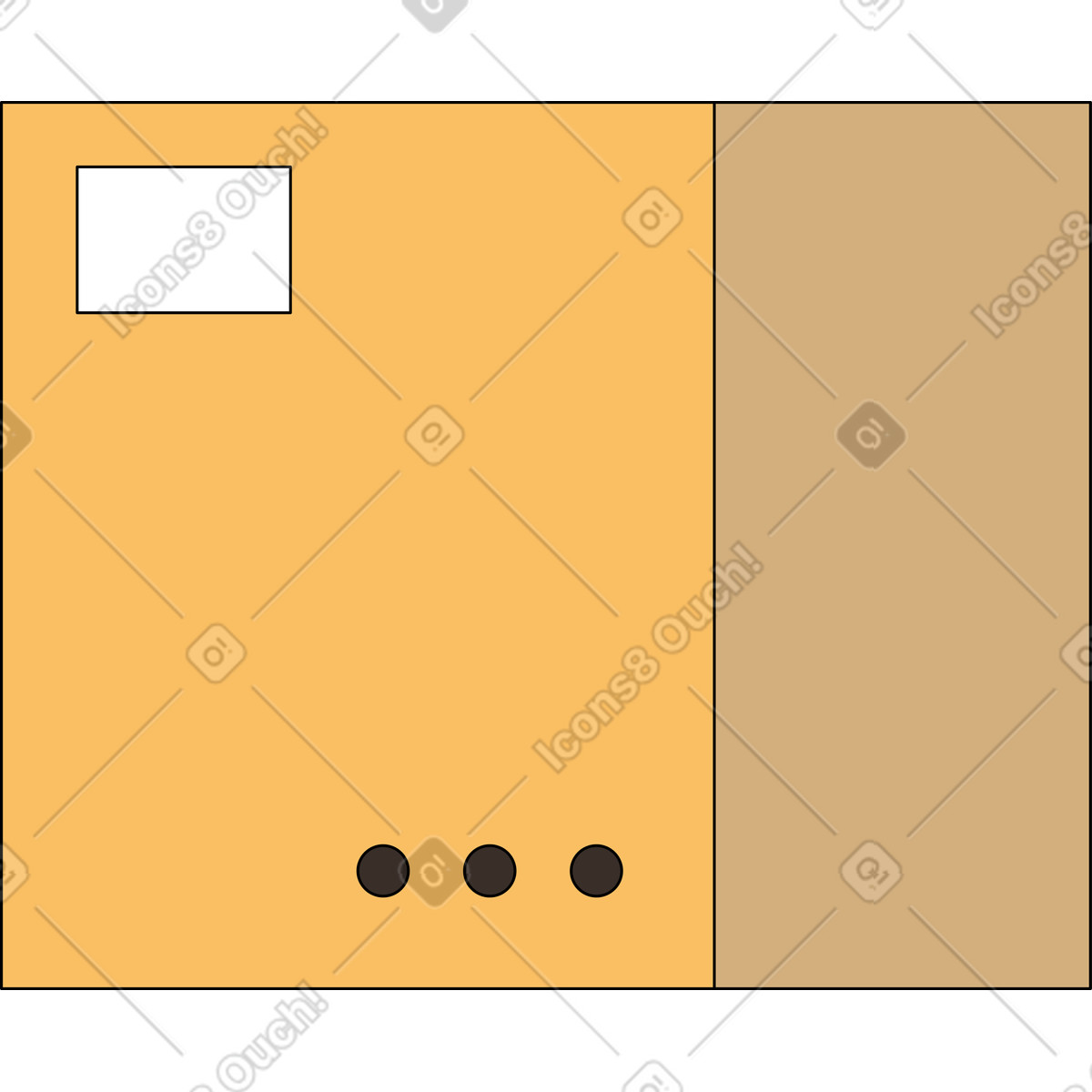 Box illustration in Sitcom style download in PNG, SVG