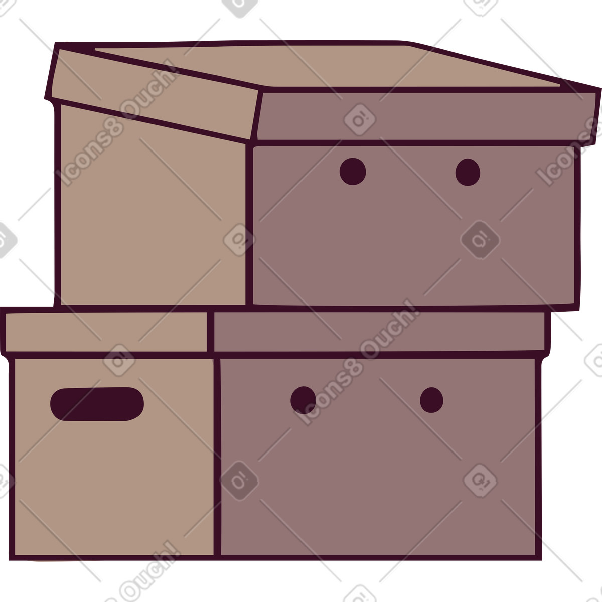 Office box illustration in Eastwood style download in PNG, SVG