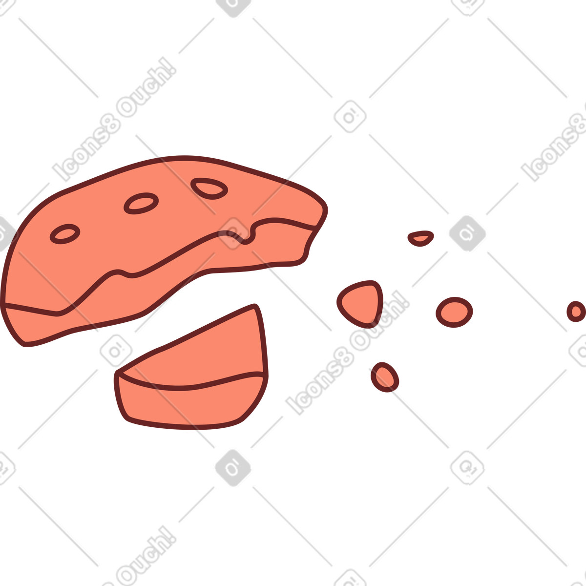 Illustration Biscuit émietté dans le style Storyline à télécharger aux formats PNG, SVG