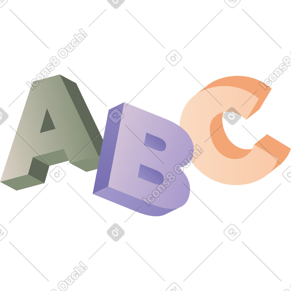 Scritte in testo abc illustrazione stile Coworking scarica PNG, SVG