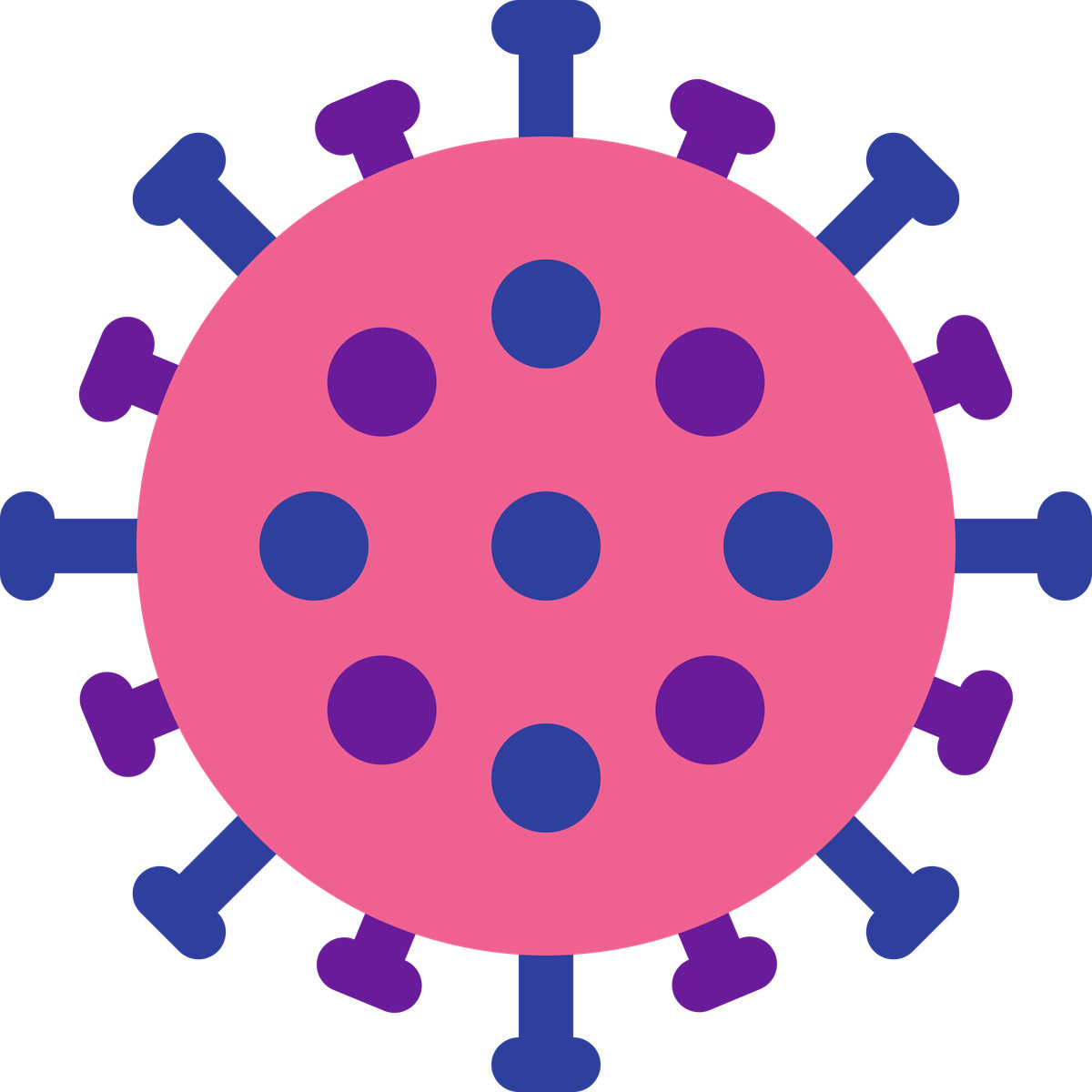 Fogg スタイルの Covid molecule のイラストをPNG、SVG形式でダウンロード