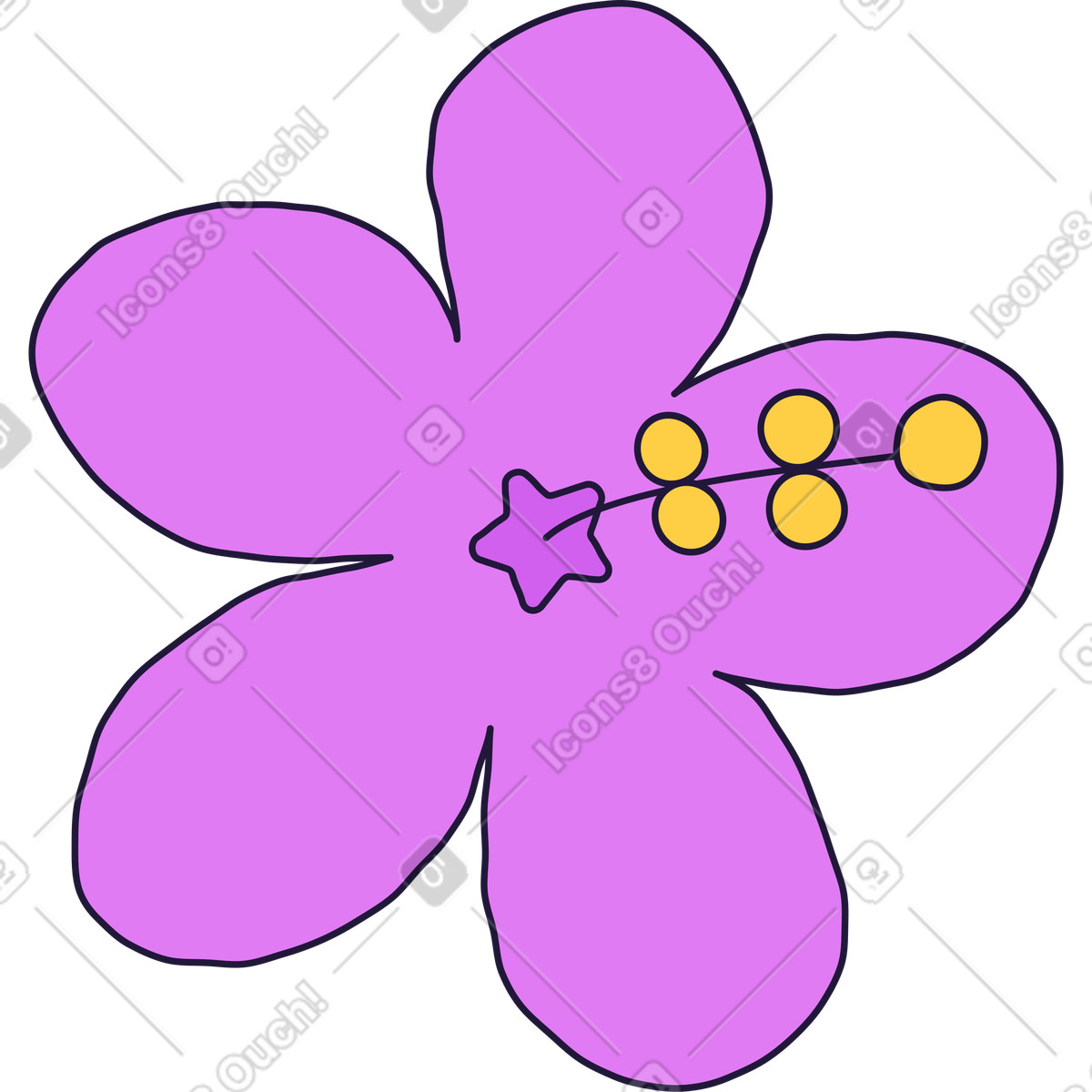 Ilustração de Flor em no estilo Conifer para baixar em PNG, SVG