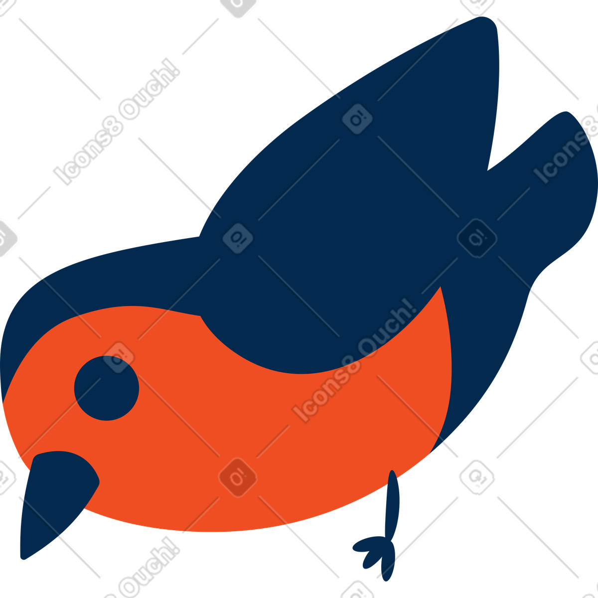 Illustration Oiseau moineau dans le style Flame à télécharger aux formats PNG, SVG