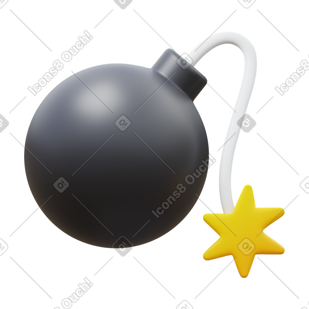 Explosive illustrazione in stile 3D Fluency scarica in PNG, SVG